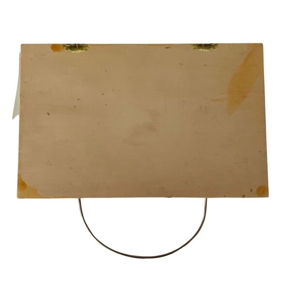 VINTAGE Handmade Decoupage Wooden Box Purse - Picture 6 of 10